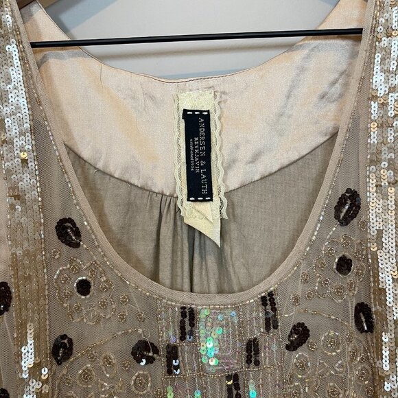 Anthropologie Beaded Sequin Tank Top Size S - Picture 4 of 17